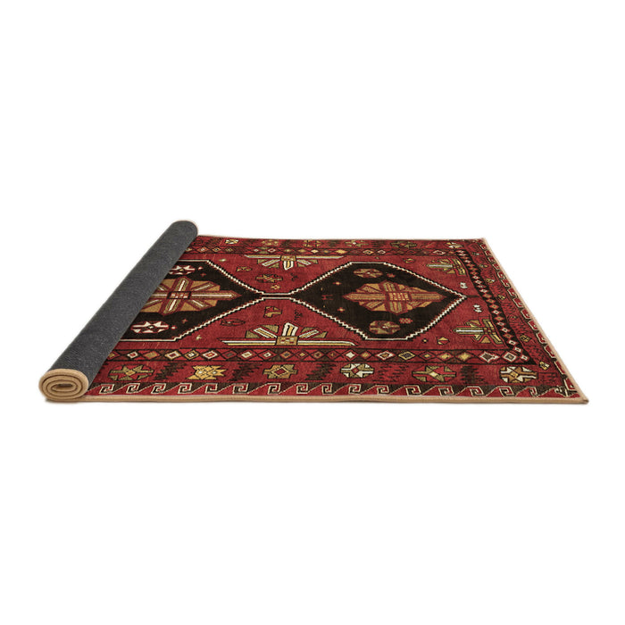 Sideview of Persian Brown Traditional Rug, tr619brn