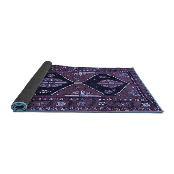 Sideview of Persian Blue Traditional Rug, tr619blu