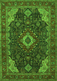 Medallion Green Traditional Rug, tr61grn