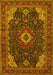 Machine Washable Medallion Yellow Traditional Rug, wshtr61yw