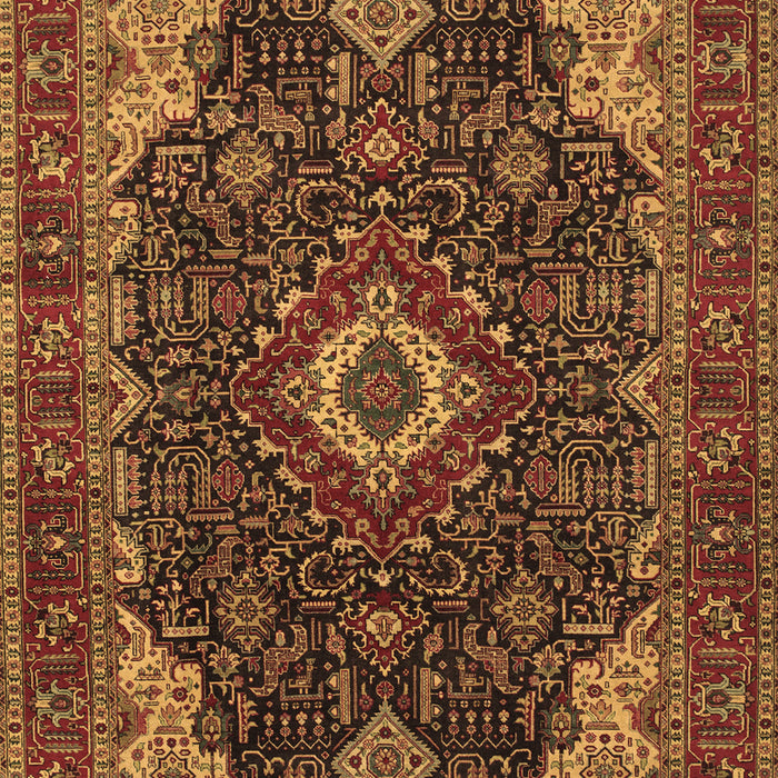 Medallion Brown Traditional Rug, tr61brn
