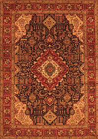 Medallion Orange Traditional Rug, tr61org