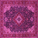 Square Medallion Pink Traditional Rug, tr61pnk