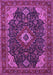 Machine Washable Medallion Purple Traditional Area Rugs, wshtr61pur