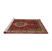 Sideview of Machine Washable Traditional Tomato Red Rug, wshtr62