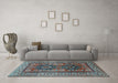 Machine Washable Persian Light Blue Traditional Rug in a Living Room, wshtr620lblu