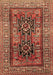 Machine Washable Persian Brown Traditional Rug, wshtr620brn