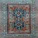 Square Machine Washable Persian Light Blue Traditional Rug, wshtr620lblu
