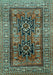 Machine Washable Persian Turquoise Traditional Area Rugs, wshtr620turq