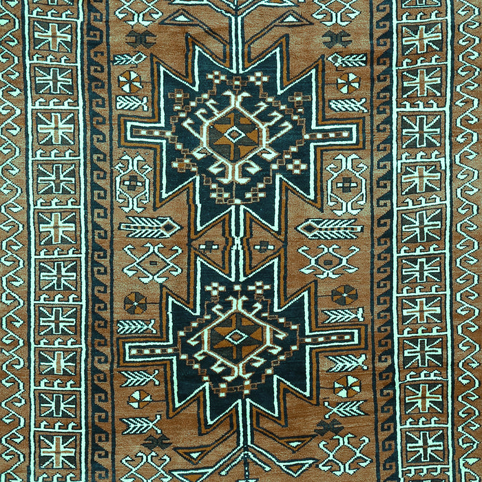 Machine Washable Persian Turquoise Traditional Area Rugs, wshtr620turq