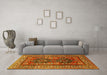 Machine Washable Persian Yellow Traditional Rug in a Living Room, wshtr620yw