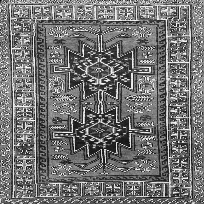 Round Machine Washable Persian Gray Traditional Rug, wshtr620gry