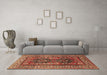 Machine Washable Persian Brown Traditional Rug in a Living Room,, wshtr620brn