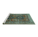 Sideview of Machine Washable Persian Turquoise Traditional Area Rugs, wshtr620turq
