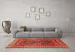 Machine Washable Persian Orange Traditional Area Rugs in a Living Room, wshtr620org