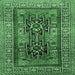 Square Persian Emerald Green Traditional Rug, tr620emgrn