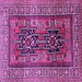 Square Persian Purple Traditional Rug, tr620pur