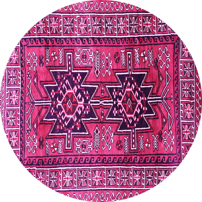 Round Persian Pink Traditional Rug, tr620pnk