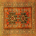 Square Persian Yellow Traditional Rug, tr620yw