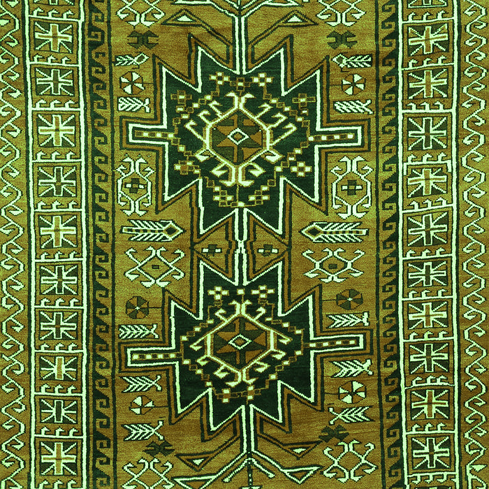 Serging Thickness of Machine Washable Persian Green Traditional Area Rugs, wshtr620grn