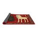 Sideview of Traditional Brown Animal Rug, tr621