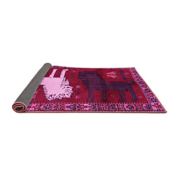 Sideview of Animal Pink Traditional Rug, tr621pnk