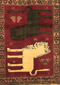 Animal Brown Traditional Rug, tr621brn