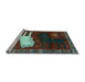 Sideview of Machine Washable Animal Light Blue Traditional Rug, wshtr621lblu