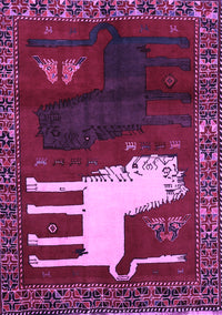 Animal Purple Traditional Rug, tr621pur