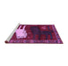 Sideview of Machine Washable Animal Purple Traditional Area Rugs, wshtr621pur