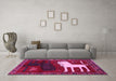 Machine Washable Animal Pink Traditional Rug in a Living Room, wshtr621pnk