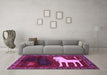 Machine Washable Animal Purple Traditional Area Rugs in a Living Room, wshtr621pur