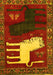 Animal Yellow Traditional Rug, tr621yw