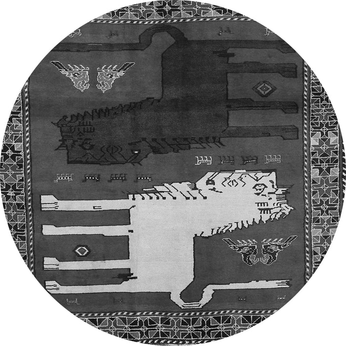 Machine Washable Animal Gray Traditional Rug, wshtr621gry