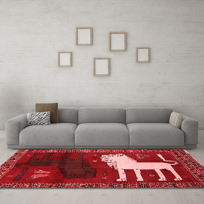 Traditional Red Washable Rugs