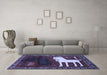 Machine Washable Animal Blue Traditional Rug in a Living Room, wshtr621blu