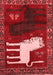 Animal Red Traditional Area Rugs