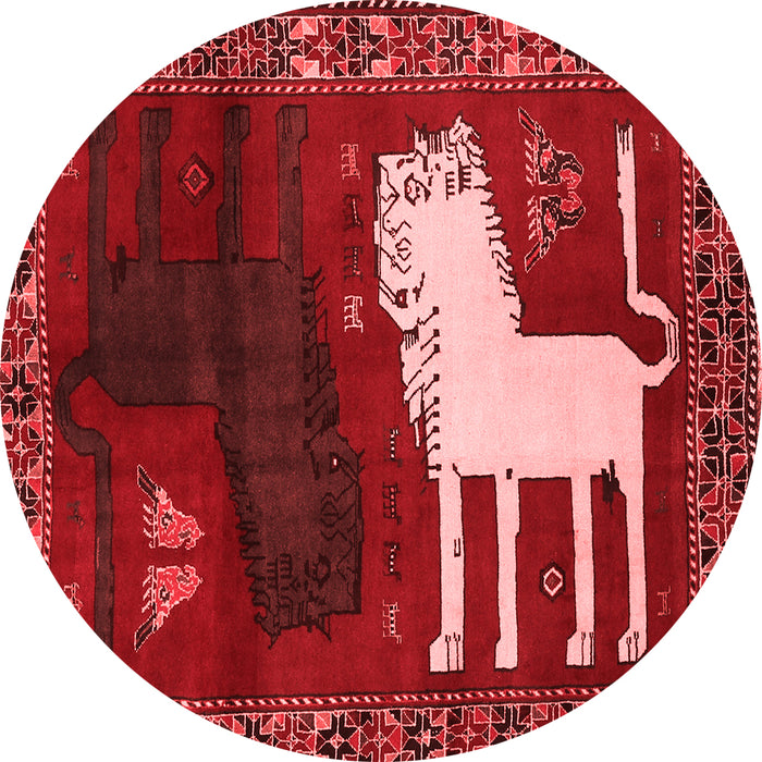 Machine Washable Animal Red Traditional Rug, wshtr621red