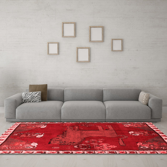 Traditional Red Washable Rugs