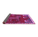 Sideview of Animal Purple Traditional Rug, tr622pur