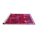 Sideview of Machine Washable Animal Pink Traditional Rug, wshtr622pnk