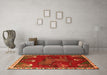 Machine Washable Animal Orange Traditional Area Rugs in a Living Room, wshtr622org