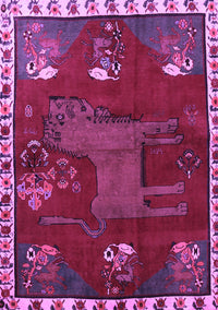 Animal Purple Traditional Rug, tr622pur