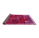 Sideview of Animal Pink Traditional Rug, tr622pnk