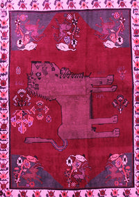 Animal Pink Traditional Rug, tr622pnk