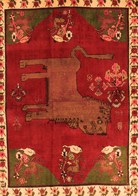 Animal Orange Traditional Rug, tr622org