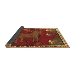 Sideview of Animal Brown Traditional Rug, tr622brn