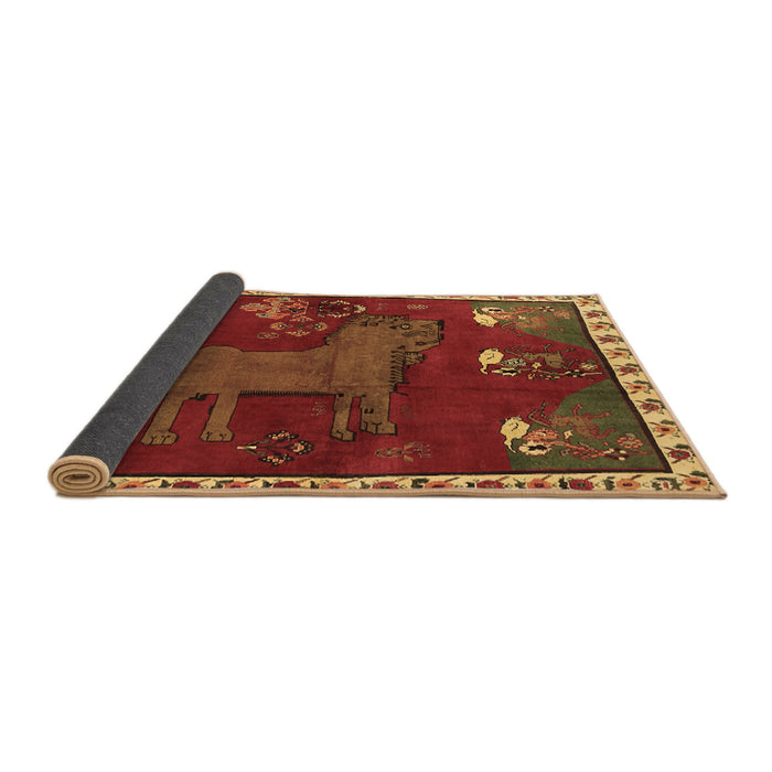 Sideview of Animal Brown Traditional Rug, tr622brn