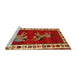 Sideview of Machine Washable Traditional Red Rug, wshtr623