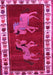 Machine Washable Animal Pink Traditional Rug, wshtr623pnk